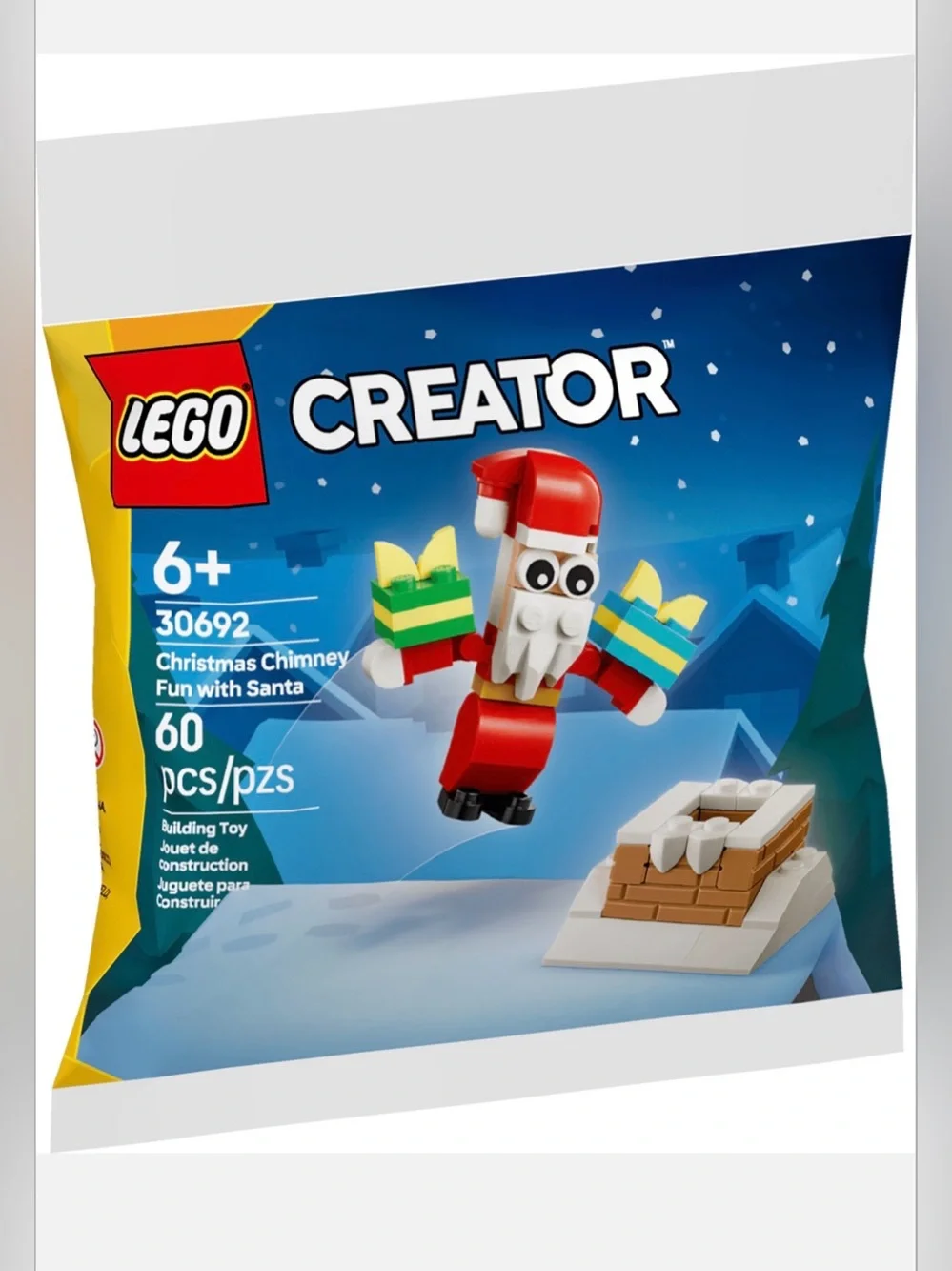 Lego Creator 30692 60 pcs Set Christmas Chimney Fun Santa Building Blocks New